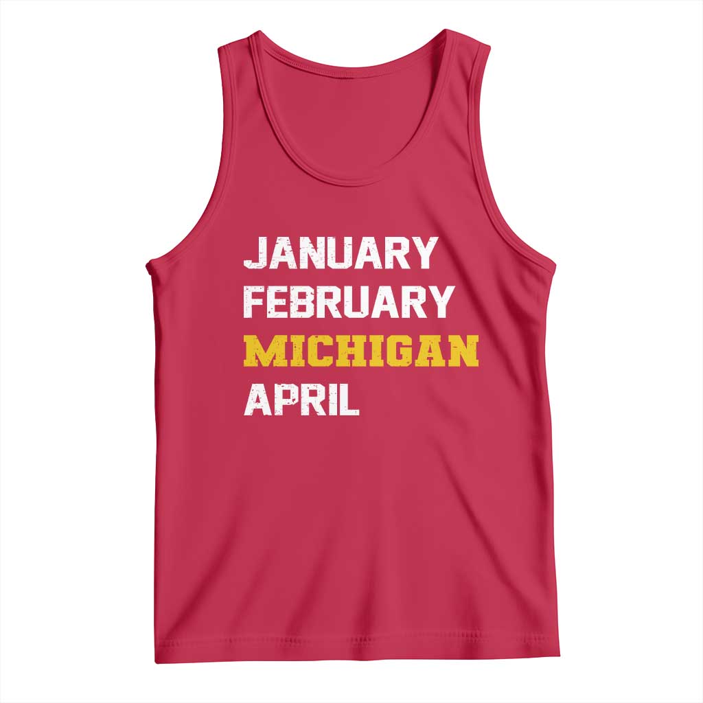 January February Michigan April Tank Top Basketball Game Day