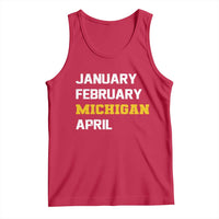 January February Michigan April Tank Top Basketball Game Day