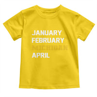 January February Michigan April Toddler T Shirt Basketball Game Day