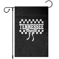 Tennessee Fan Garden Flag TN State Sport Coquette Bow Checkered Design Game Day