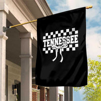 Tennessee Fan Garden Flag TN State Sport Coquette Bow Checkered Design Game Day