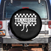 Tennessee Fan Spare Tire Cover TN State Sport Coquette Bow Checkered Design Game Day