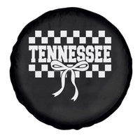 Tennessee Fan Spare Tire Cover TN State Sport Coquette Bow Checkered Design Game Day