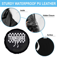 Tennessee Fan Spare Tire Cover TN State Sport Coquette Bow Checkered Design Game Day