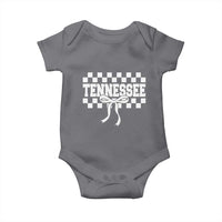 Tennessee Fan Baby Onesie TN State Sport Coquette Bow Checkered Design Game Day