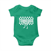 Tennessee Fan Baby Onesie TN State Sport Coquette Bow Checkered Design Game Day