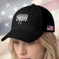 Tennessee Fan Baseball Cap TN State Sport Coquette Bow Checkered Design Game Day
