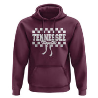 Tennessee Fan Hoodie TN State Sport Coquette Bow Checkered Design Game Day