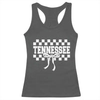 Tennessee Fan Racerback Tank Top TN State Sport Coquette Bow Checkered Design Game Day