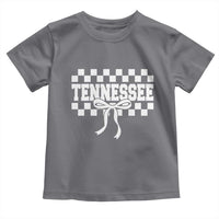 Tennessee Fan Toddler T Shirt TN State Sport Coquette Bow Checkered Design Game Day