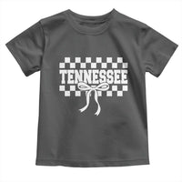 Tennessee Fan Toddler T Shirt TN State Sport Coquette Bow Checkered Design Game Day