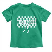 Tennessee Fan Toddler T Shirt TN State Sport Coquette Bow Checkered Design Game Day