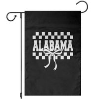Alabama Fan Garden Flag AL State Sport Coquette Bow Checkered Design Game Day