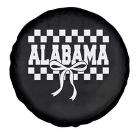 Alabama Fan Spare Tire Cover AL State Sport Coquette Bow Checkered Design Game Day