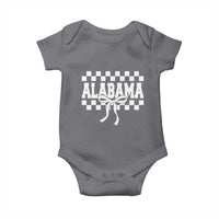 Alabama Fan Baby Onesie AL State Sport Coquette Bow Checkered Design Game Day