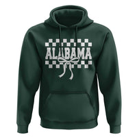Alabama Fan Hoodie AL State Sport Coquette Bow Checkered Design Game Day