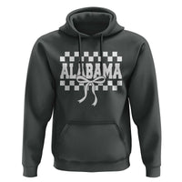 Alabama Fan Hoodie AL State Sport Coquette Bow Checkered Design Game Day