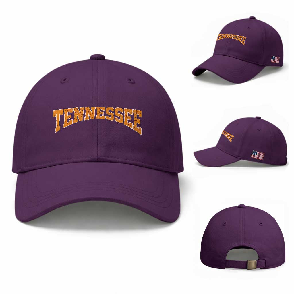 Tennessee Fan Baseball Cap Orange Bold Sport State Letters Game Day