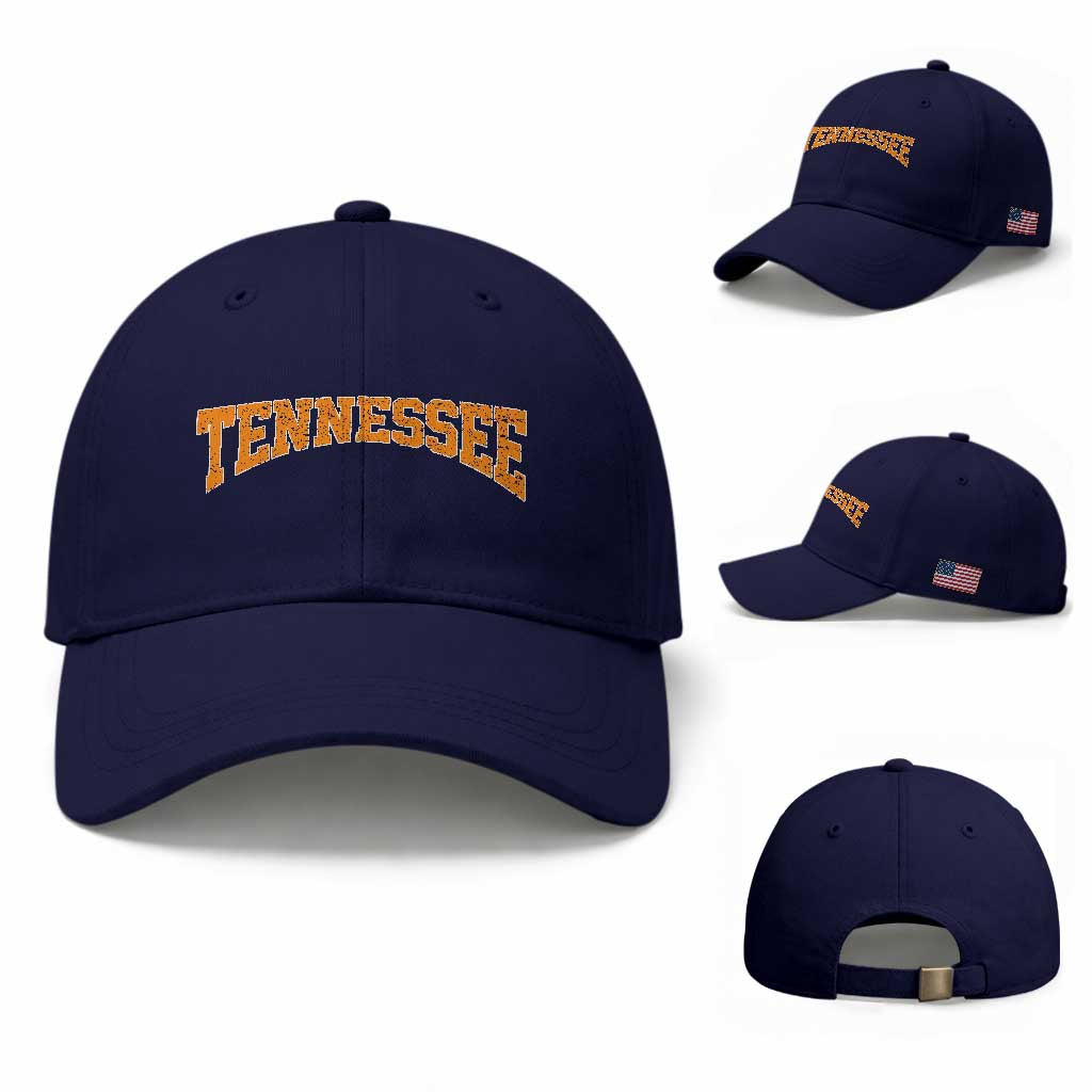 Tennessee Fan Baseball Cap Orange Bold Sport State Letters Game Day