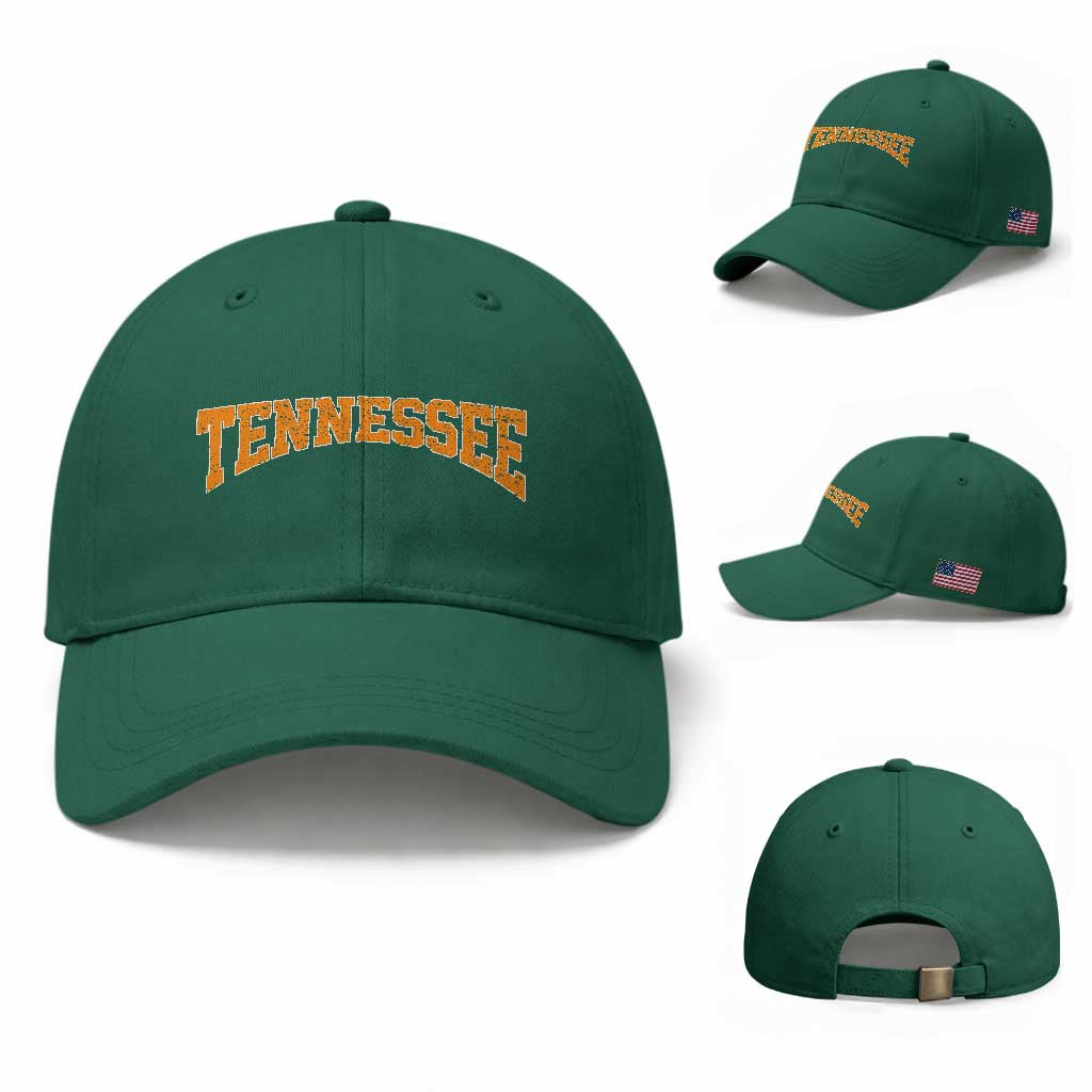 Tennessee Fan Baseball Cap Orange Bold Sport State Letters Game Day
