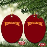 Tennessee Fan Ceramic Ornament Orange Bold Sport State Letters Game Day
