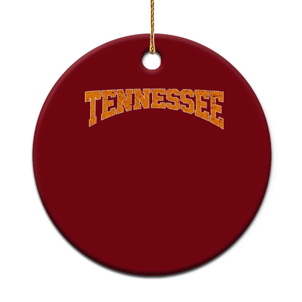 Tennessee Fan Ceramic Ornament Orange Bold Sport State Letters Game Day