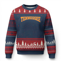 Tennessee Fan Ugly Christmas Sweater Orange Bold Sport State Letters Game Day