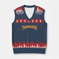 Tennessee Fan V-Neck Knit Sweater Vest Orange Bold Sport State Letters Game Day