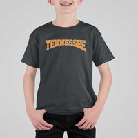 Tennessee Fan T Shirt For Kid Orange Bold Sport State Letters Game Day