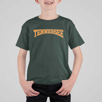 Tennessee Fan T Shirt For Kid Orange Bold Sport State Letters Game Day
