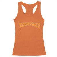 Tennessee Fan Racerback Tank Top Orange Bold Sport State Letters Game Day