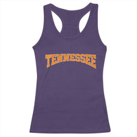 Tennessee Fan Racerback Tank Top Orange Bold Sport State Letters Game Day