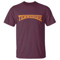 Tennessee Fan T Shirt Orange Bold Sport State Letters Game Day
