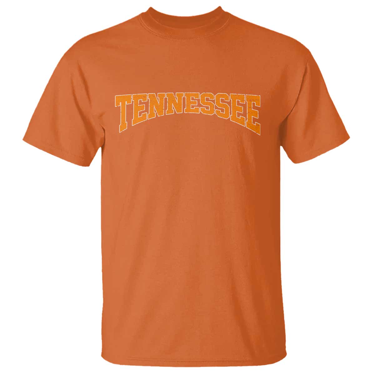 Tennessee Fan T Shirt Orange Bold Sport State Letters Game Day