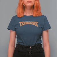 Tennessee Fan T Shirt For Women Orange Bold Sport State Letters Game Day