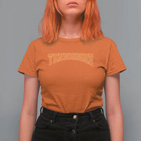 Tennessee Fan T Shirt For Women Orange Bold Sport State Letters Game Day