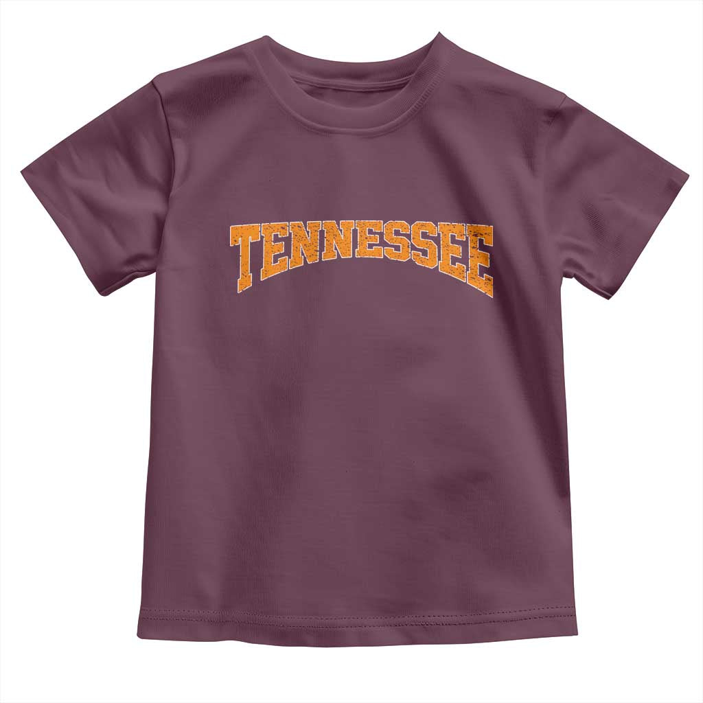 Tennessee Fan Toddler T Shirt Orange Bold Sport State Letters Game Day