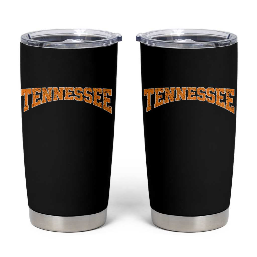 Tennessee Fan Tumbler Cup Orange Bold Sport State Letters Game Day