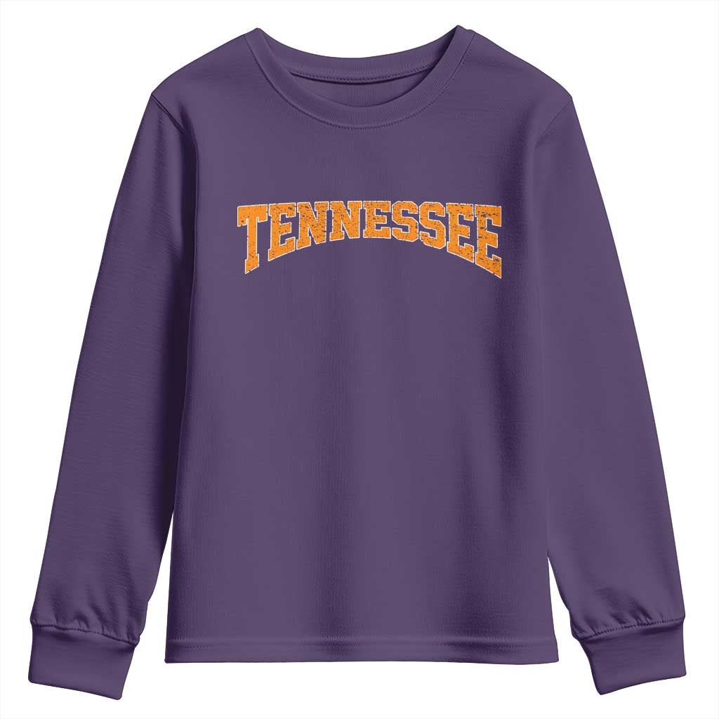 Tennessee Fan Youth Sweatshirt Orange Bold Sport State Letters Game Day