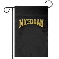Michigan Fan Garden Flag Yellow Bold Sport State Letters Game Day