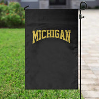 Michigan Fan Garden Flag Yellow Bold Sport State Letters Game Day