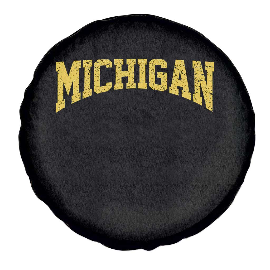 Michigan Fan Spare Tire Cover Yellow Bold Sport State Letters Game Day