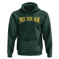 Michigan Fan Hoodie Yellow Bold Sport State Letters Game Day