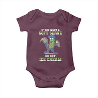 Funny Pickeball Baby Onesie If You Want A Soft Serve Go Get Ice Cream Paddle - Wonder Print Shop