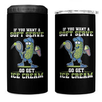 Funny Pickeball 4 in 1 Can Cooler Tumbler If You Want A Soft Serve Go Get Ice Cream Paddle - Wonder Print Shop