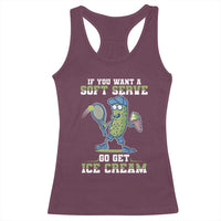 Funny Pickeball Racerback Tank Top If You Want A Soft Serve Go Get Ice Cream Paddle - Wonder Print Shop
