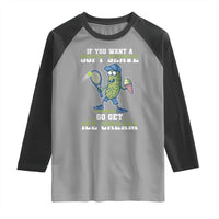 Funny Pickeball Raglan Shirt If You Want A Soft Serve Go Get Ice Cream Paddle - Wonder Print Shop