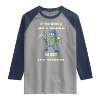 Funny Pickeball Raglan Shirt If You Want A Soft Serve Go Get Ice Cream Paddle - Wonder Print Shop