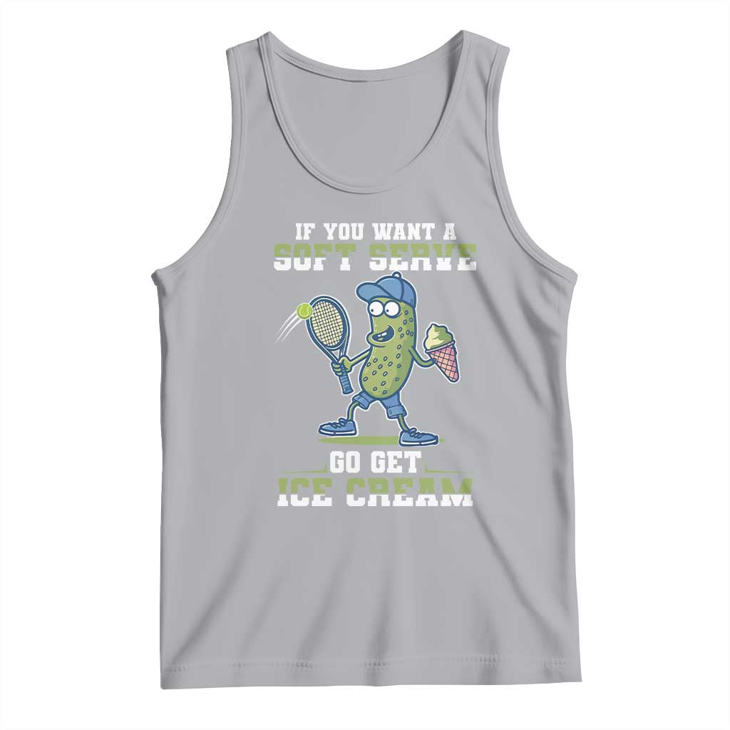 Funny Pickeball Tank Top If You Want A Soft Serve Go Get Ice Cream Paddle - Wonder Print Shop