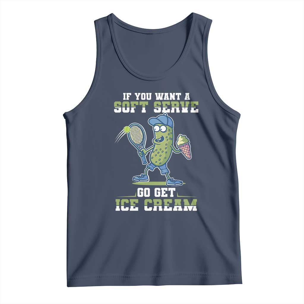 Funny Pickeball Tank Top If You Want A Soft Serve Go Get Ice Cream Paddle - Wonder Print Shop
